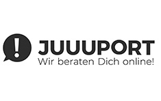 Logo der Organisation Juuuport mit dessen SLogan: " Wir beraten Dich online!"