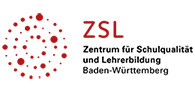 Logo des Zentrums für Schulqualität und Lehrerbildung Baden-Württemberg (ZSL) mit den Grundfarben rot und schwarz.